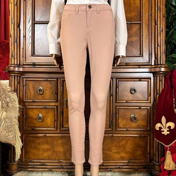 NWOT G.I.L.I. Nude Blush Stretch Cotton Twill Denim Ankle Pant - Picture 1 of 12